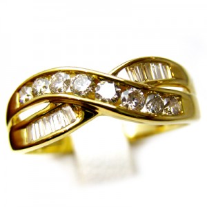 Diamond/Yellow Gold Rings B8RI-074