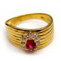 Ruby Rings With Diamond B8RI-018