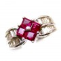 Ruby Rings With Diamond B8RI-018