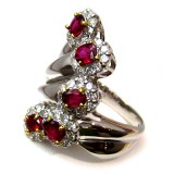 Ruby Rings With Diamond B8RI-056