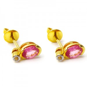 Pink Sapphire Earings BER-003