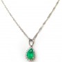 Emerald Pendant with Necklace B8CPN-001